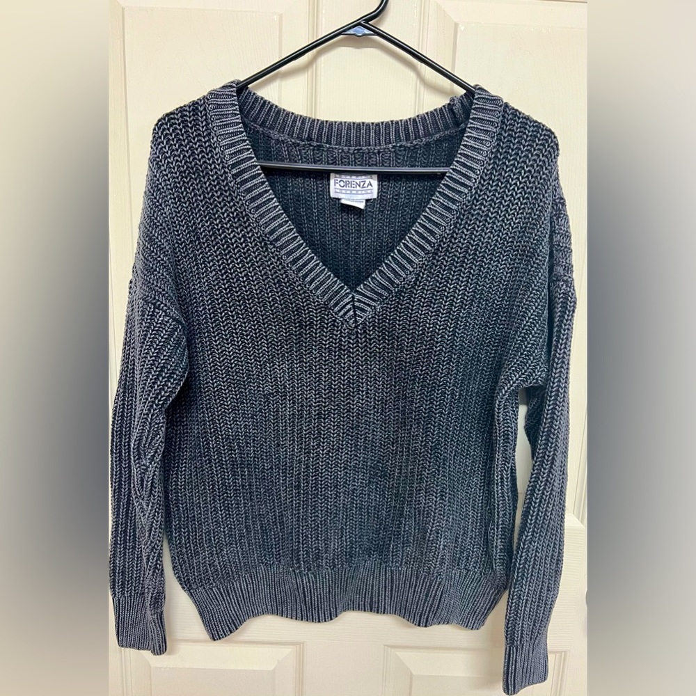 Forenza Victoria’s Secret PINK Gray Knit Cropped Sweater